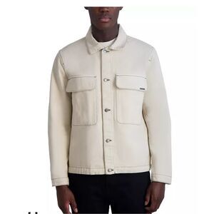 Karl Lagerfeld Paris Men's Garment-Dyed Cotton Jean Jacket
